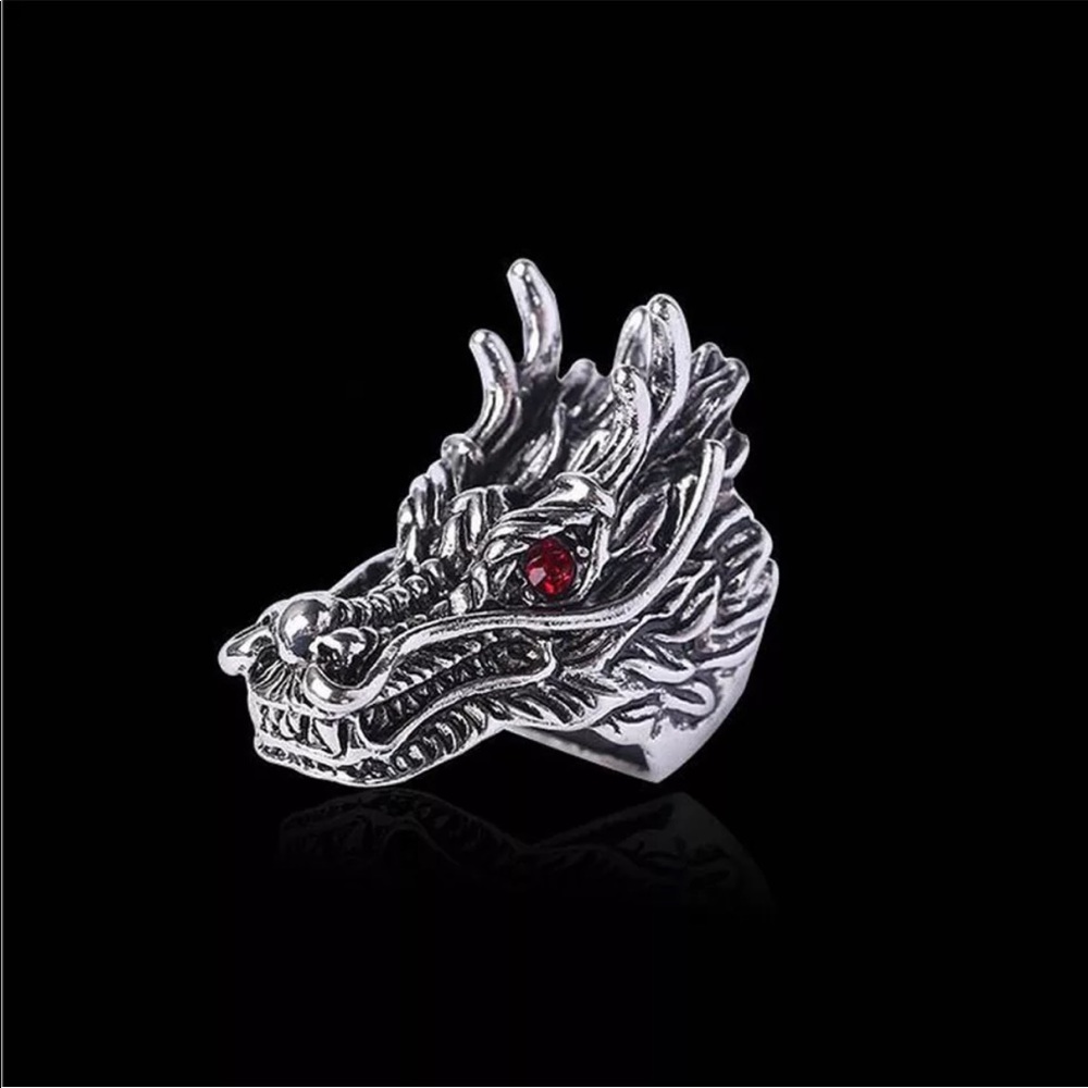 Size 11 Stainless Steel Dragon Biker Ring NEW - Picture 7 of 9